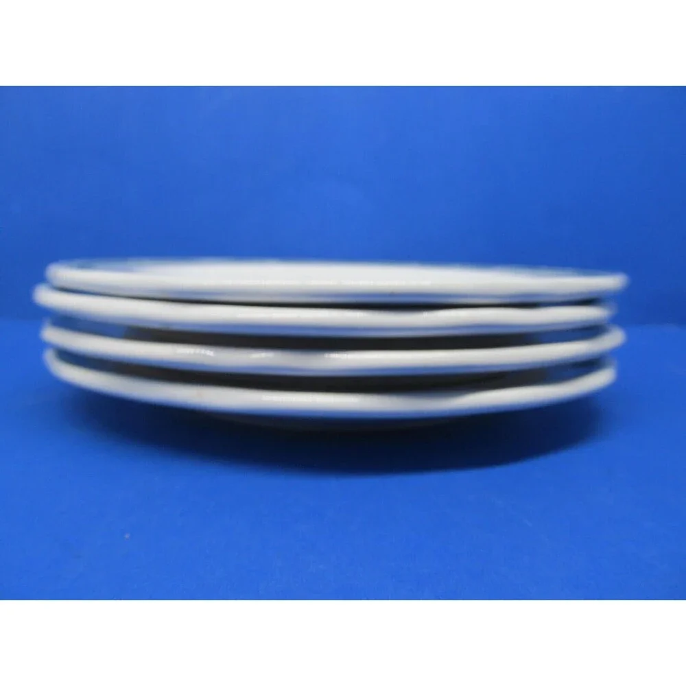 Williams Sonoma Marketplace Set Of 4 Green And White Salad Plates Farm Scenes 8
